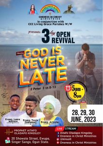 Prophet Kingsley Reveals God’s Mind On Tinubu’s Govt., Organises 3-Day Revival