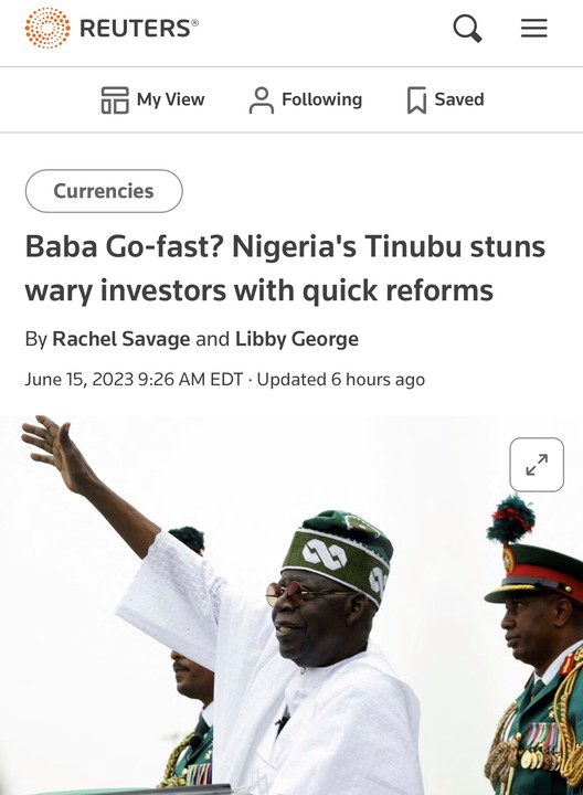 Why Reuters Called Tinubu Baba Go-Fast