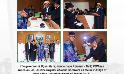 Abiodun swears in Customary Court of Appeal judge, tasks judiciary on political stability