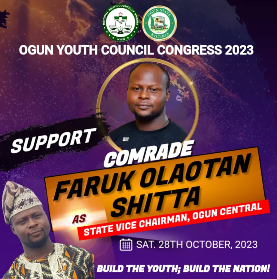 Faruk Olaotan Shitta Declares For Vice-Chairmanship Of NYCN