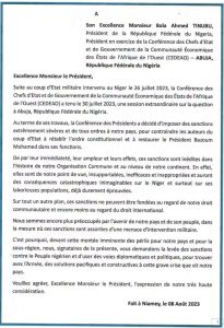 Top Nigerien Politicians Begs Tinubu Over Sanctions 