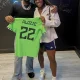 Super Falcons Player, Michelle Alozie Meets Davido, Nigerians React