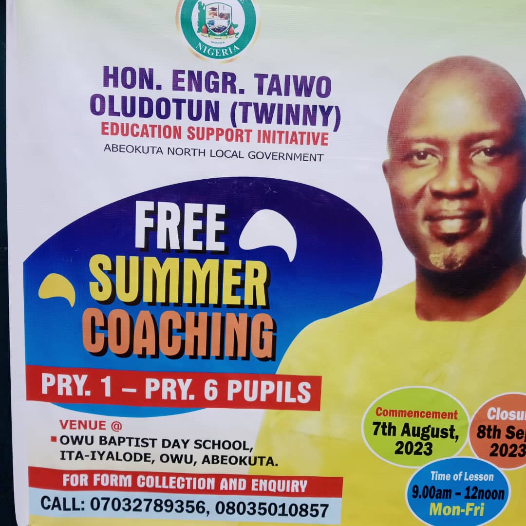 Oludotun Organises Free Summer Coaching For Primary One - Six Pupils In Ogun