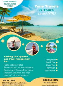 Why You Should Patronize Yone Travels and Tours For All Travelling Engagement
