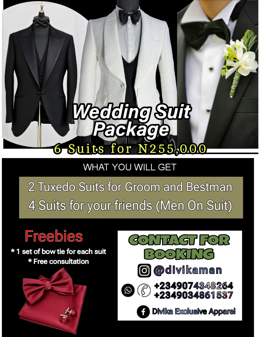 Divika Hub Rolls Out Mouthwatering Wedding Suit Package