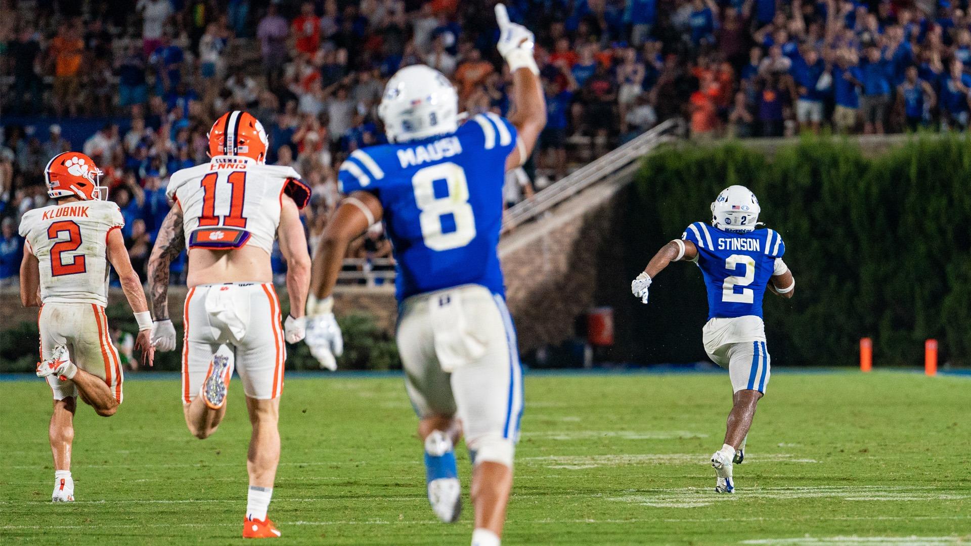 Duke Stuns No. 9 Clemson in Prime Time