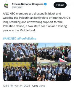 South African President Wears Palestinian Scarf, Pledges Solidarity 