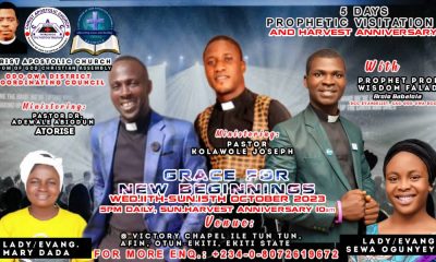 Popular Ekiti Prophet, Wisdom Falade Of Christ Apostolic Church Wisdom Of God Christian Assembly Holds 5 Days Prophetic Visitation