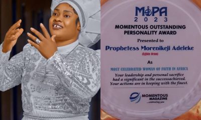 Prophetess Egbìn Orun Receives Prestigious MOPA Award As Africa's Most Celebrated Woman Of Faith"