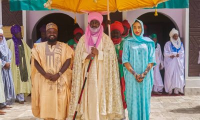 The Big Break Moment Convener, Tayo Folorunsho meet the 15th Emir of Kano, Aminu Ado Bayero at His Palace