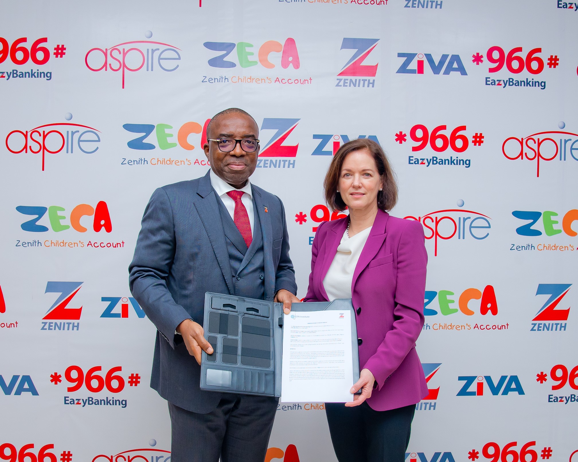 ZENITH BANK SIGNS MOU WITH CFA INSTITUTE TO DEVELOP FINANCE AND INVESTMENT PROFESSIONALS
