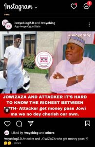 Attacker dissociates self from online post comparing him and one Jowizaza