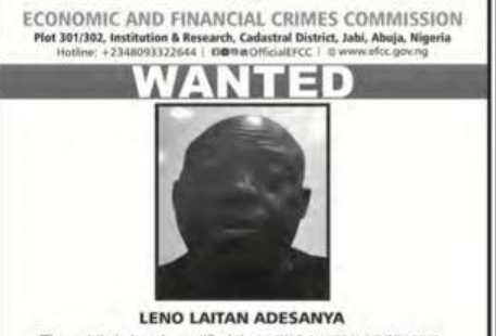 EFCC declares Leno Adesanya, promoter of Sunrise Power, wanted over ‘corrupt offer to public officers’