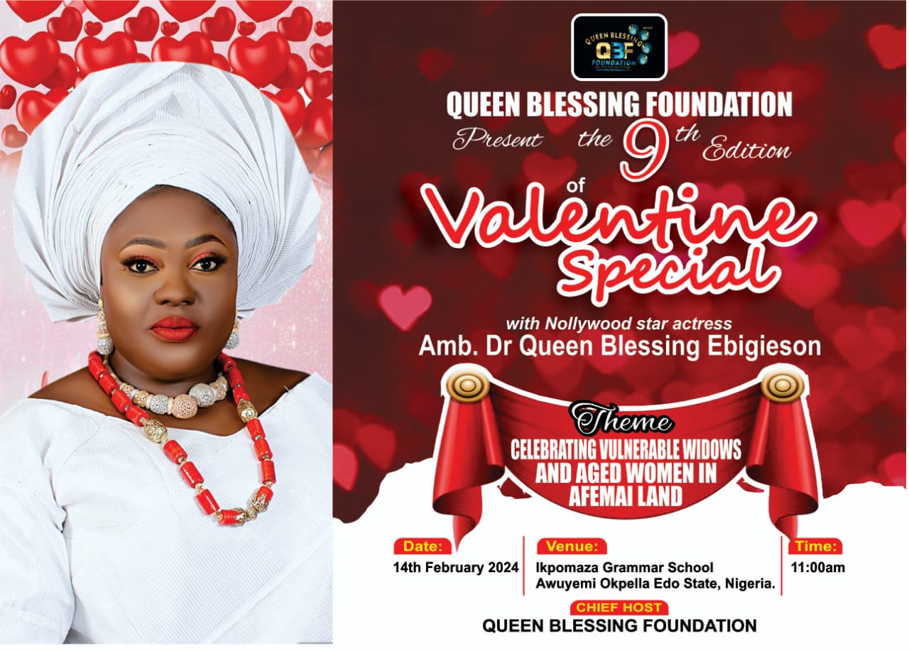 Queen Blessing Foundation (QBF) To feed and clothe Afemai Widows and aged women In Edo State 14th Feb 2024