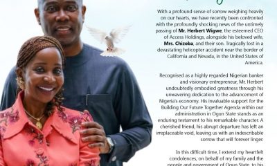 Abiodun Expressed Shock Over Tragic Death Of Wigwe, Wife, Son, Ogunbanjo, Others