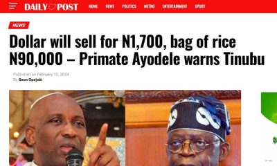 Primate Ayodele’s Prophecy Fulfilled As Dollar Surpasses N1700