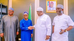 Courtesy Visit to Hon Minister for Blue Economy HE Adegboyega Oyetola by the Coalition of Shipowners in Nigeria 🇳🇬 and Technical Advisors for the take-off of Maritime Bank for Africa; Alhaji Adam Nuru and Dr. Israel Ovirih