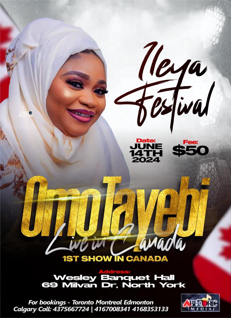 Multiple awards Winning Islamic singer, Alhaja Aminat Omotayebi Storms Canada For Musical Tour