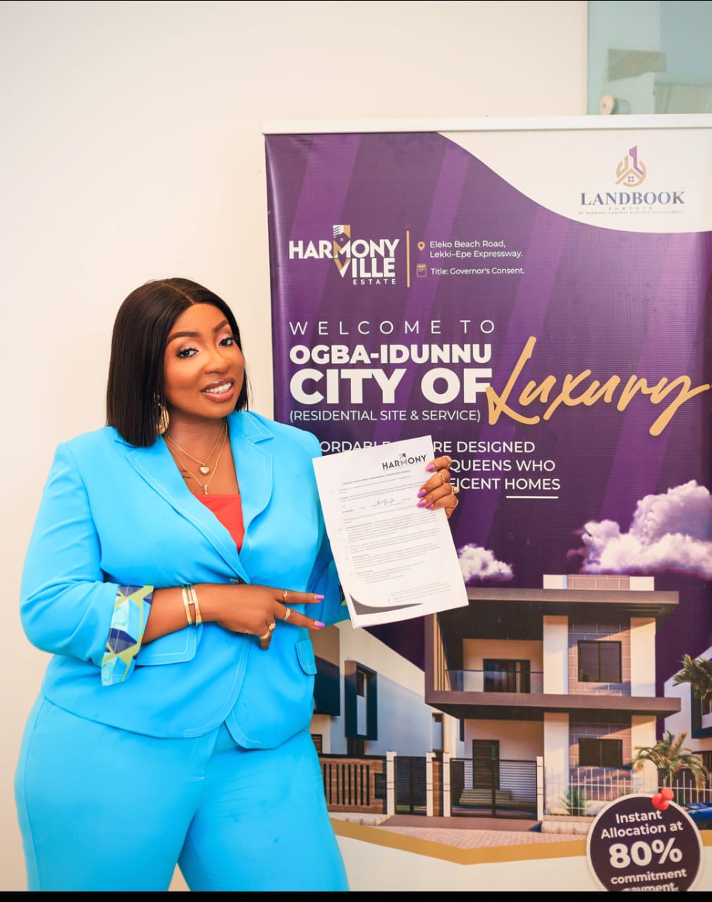Nollywood Star, Anita Joseph Lands Multimillion Naira Endorsement Deal with Harmony Gardens & Estate Development Ltd