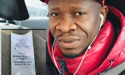 Top US based gospel singer, Sunday Olatunji Ogo Tuntun, bags 'Outstanding Gospel Artist of the year'