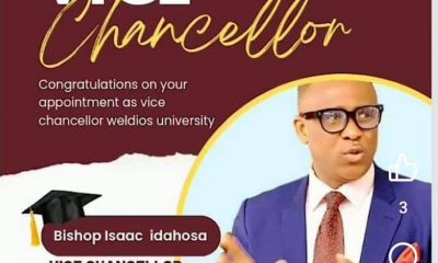 NNPP’s Vice Presidential candidate, Bishop Idahosa appointed Vice Chancellor of Weldious University, Cotonou*