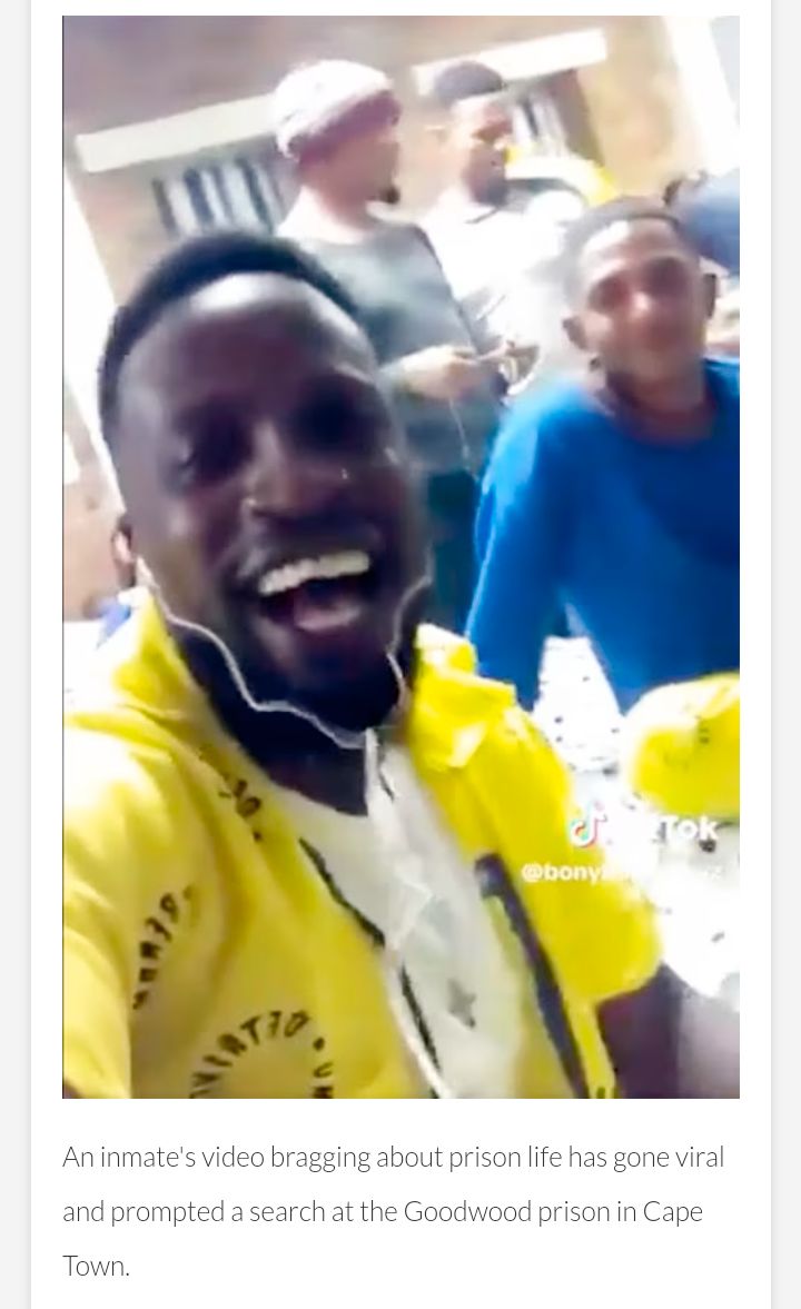 Outrage In SA After Zimbabwean Inmate Brags About Good Life In Prison (Video)