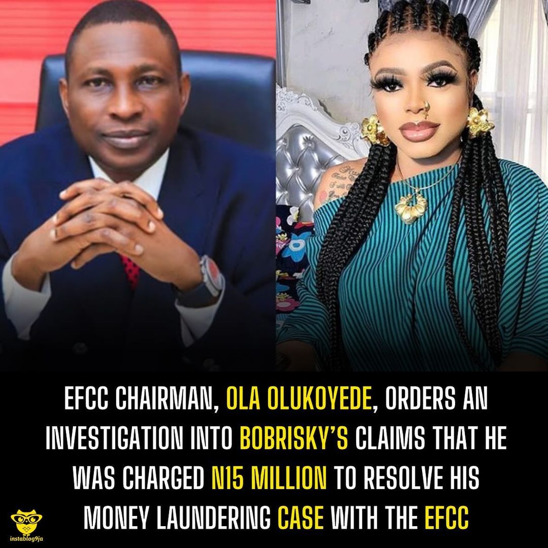 EFCC Invites Bobrisky, VeryDarkMan Over N15m Bribery Allegation