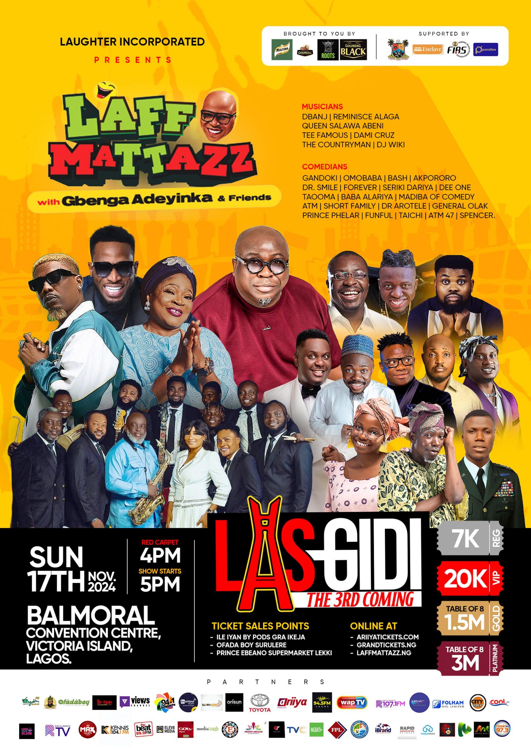 Laffmattazz: Lagos 3rd Coming Features Star-Studded Lineup with Dbanj Gandoki, Akpororo, Taooma, Seriki Dariya and More