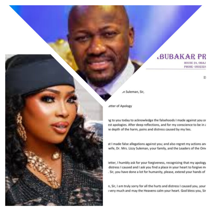 Defamation: Actress Halima Abubakar Apologizes for Spreading Falsehoods Against Apostle Suleman, Wife