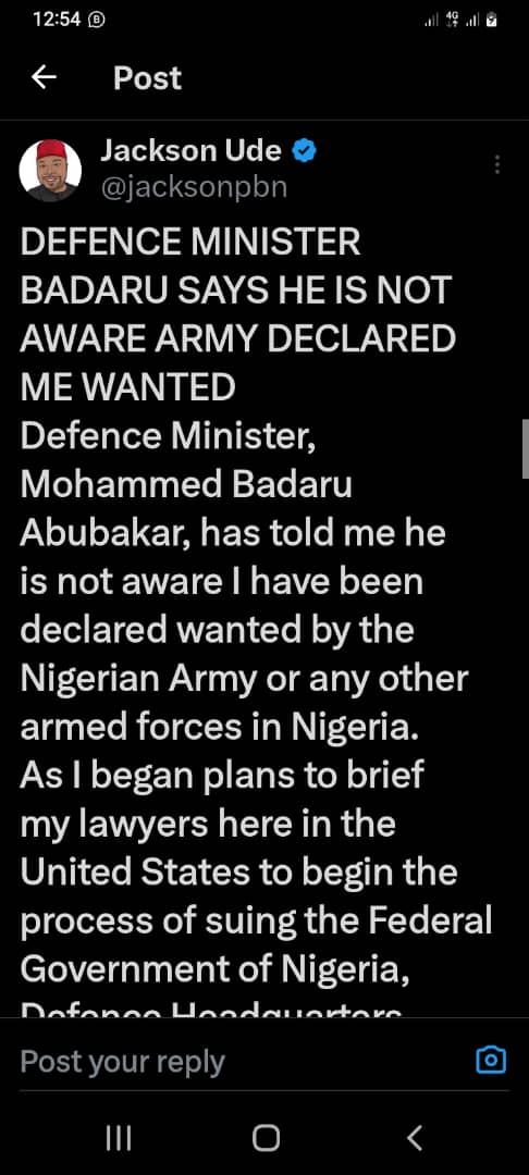 Jackson Ude not declared wanted by Army-Investigations