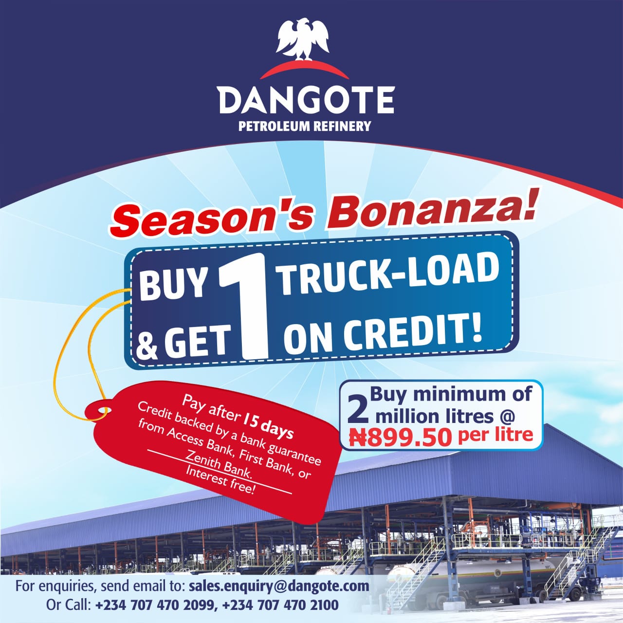 Holiday Relief: Dangote Refinery Lowers PMS Price to N899.50, Introduces Special Credit Offer