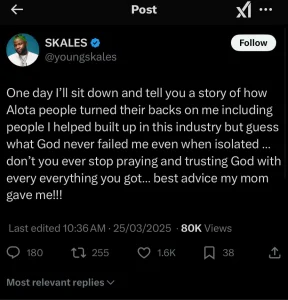 Afrobeats Star Skales Exposes Industry Betrayal