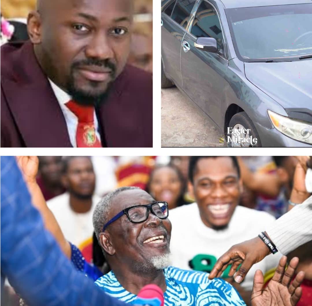 Apostle Suleman Blesses 85 Year-Old Church Member With New Car Valued at N5m
