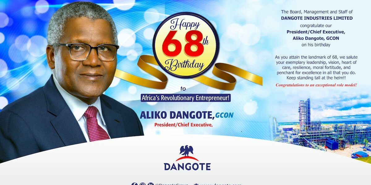 Graphic Fail? Dangote’s Birthday Poster Mistaken for Obituary, Sparks Online Mockery”