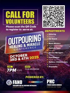 Power in Service: Texas Outpouring 2025 Led by Prophet Samuel Akinbodunse Calls for Volunteers