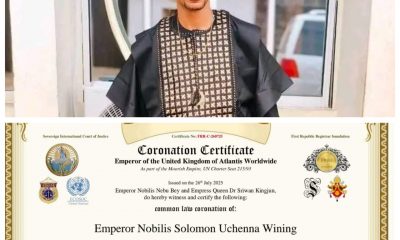 Solomon Uchenna Wining Crowned Emperor of the United Kingdom of Atlantis Worldwide*
