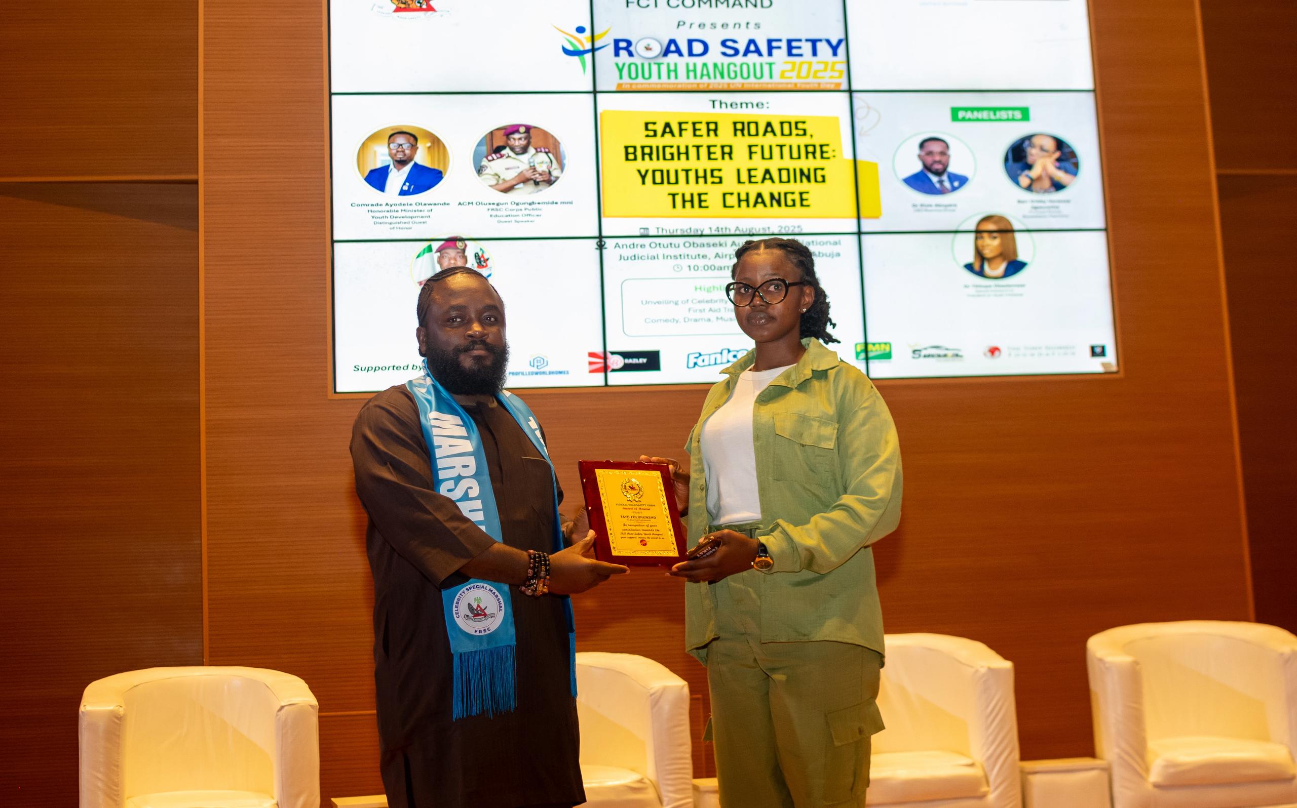 Tayo Folorunsho Nominated as Celebrity Special Marshal of the Federal Road Safety Corps