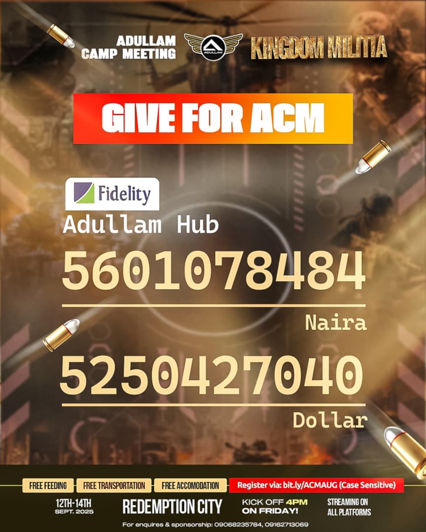 Adullam Camp Meeting 2025: “Kingdom Militia” Set to Hold at Redemption City