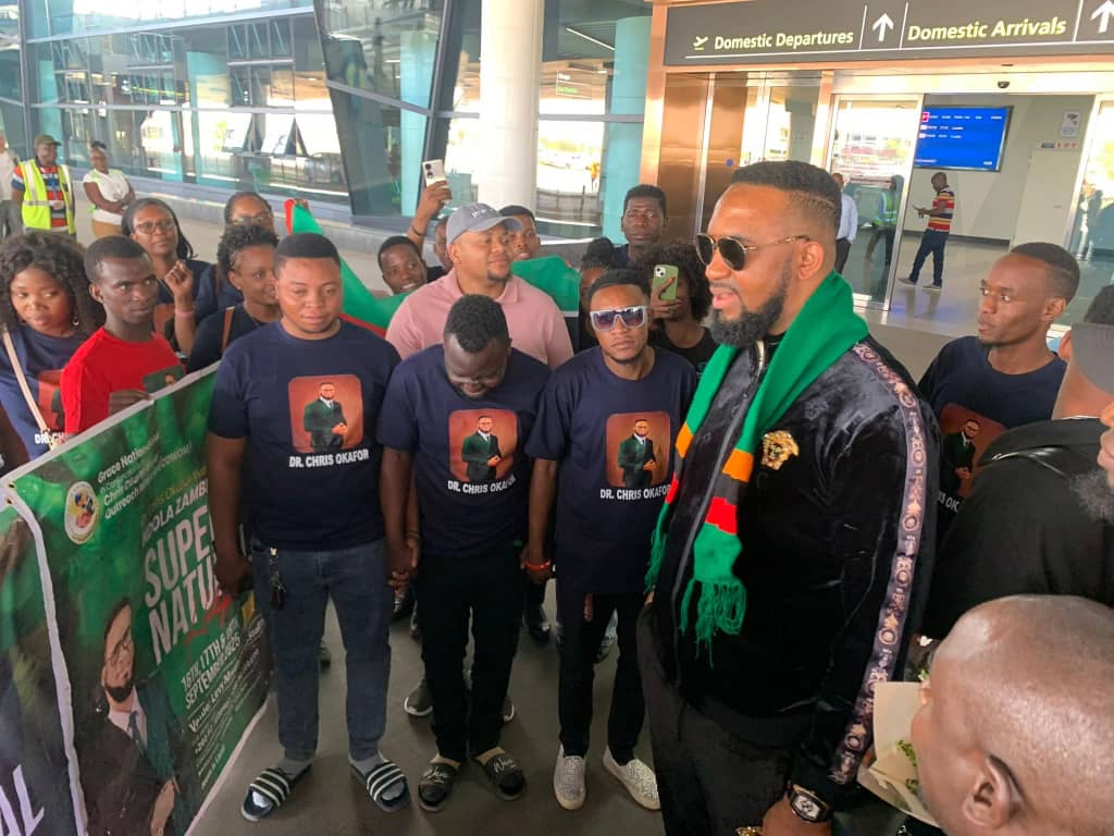 Zambia Supernatural Help Conference: Famous Lagos Prophet Dr Chris Okafor received a Heroic Welcome to Zambia.