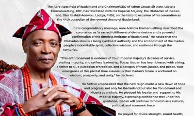 Aare Adetola EmmanuelKing Celebrates the Coronation of the 44th Olubadan of Ibadanland