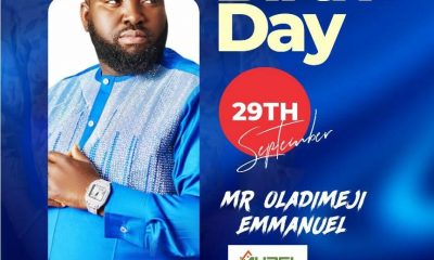 Publisher of BethNews, Oluwaseun Fabiyi, celebrates gospel artist Oladimeji Emmanuel's birthday with great inspiration ...A Beacon of Exceptionalism