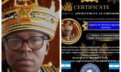 Emperor Dr. Christian Ugochukwu Esemonu Appointed as Emperor of the Santorini Empire Under the United Kingdom of Atlantis
