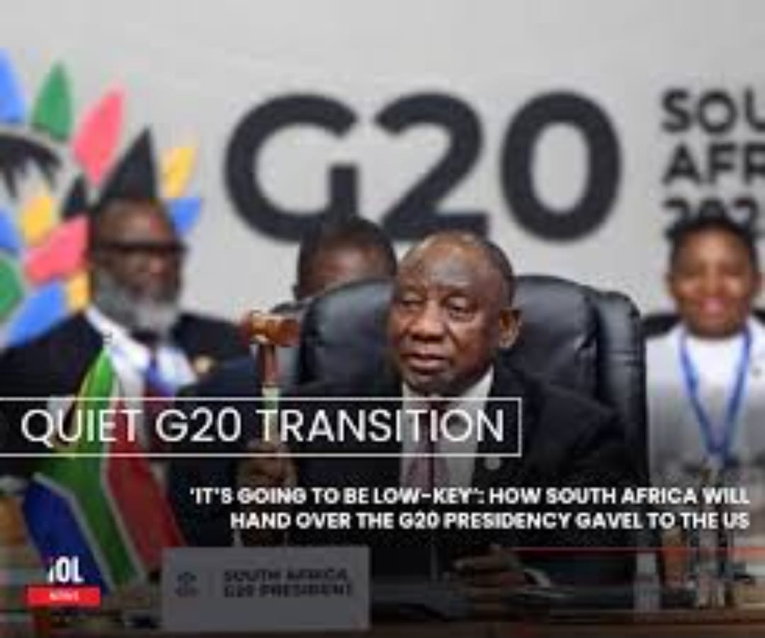 Gavel in a Quiet Hand — South Africa Hands Over G20 Presidency to the United States in a Low-Key Exchange.
By George Omagbemi Sylvester | Published by saharaweeklyng.com