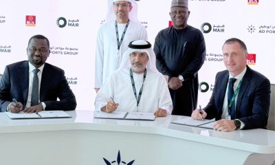 Photo Caption: BUA GROUP, AD PORTS GROUP AND MAIR GROUP SIGN MOU TO EXPLORE COLLABORATION IN SUGAR REFINING, AGRO-INDUSTRIAL DEVELOPMENT, AND INTEGRATED GLOBAL LOGISTICS SOLUTIONS L-R: Kabiru Rabiu, Group Executive Director, BUA Group; Cpt. Mohammed J. Al Shamisi, MD/Group CEO, AD Ports Group; Saif Al Mazrouei, CEO (Ports Cluster) AD Ports Group; Abdul Samad Rabiu, Founder/Executive Chairman, BUA Group; and Steve Green, Group CFO, MAIR Group
